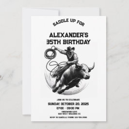 Invitación al cumpleaños de Bull Rodeo, cumpleaños