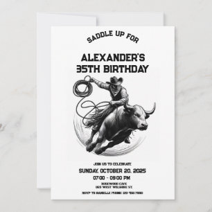 Invitación al cumpleaños de Bull Rodeo, cumpleaños