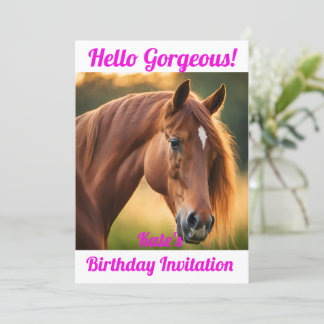 Invitación al cumpleaños de Caballo Funky