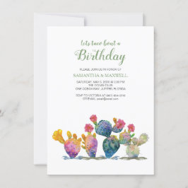 Invitación al cumpleaños de Cactus Fiesta