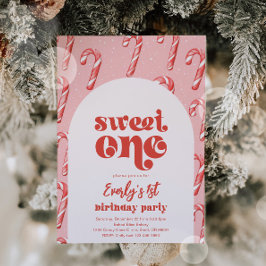 Invitación al cumpleaños de Candy Cane Sweet One