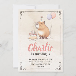 Invitación al cumpleaños de Capybara
