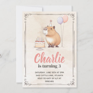 Invitación al cumpleaños de Capybara