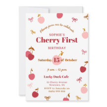 Invitación al cumpleaños de cerezo