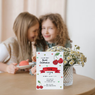 Invitación al cumpleaños de cerezo