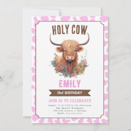 Invitación al cumpleaños de Chica de vaca en la re