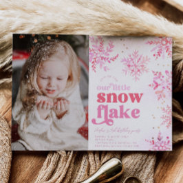 Invitación al cumpleaños de chica Photo Winter