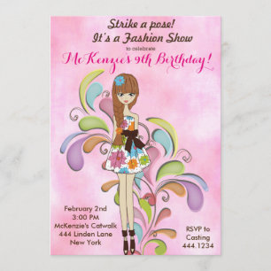 Invitación al cumpleaños de Chica Tween