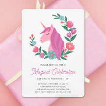Invitación al cumpleaños de Chicas Bonitas Florale