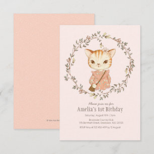 Invitación al cumpleaños de Chicas de gatos de épo
