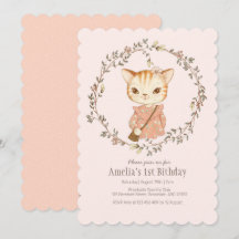 Invitación al cumpleaños de Chicas de gatos ventil