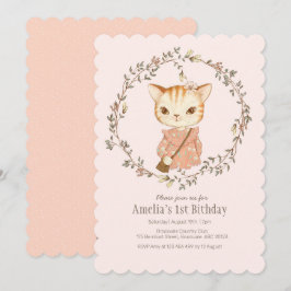 Invitación al cumpleaños de Chicas de gatos ventil