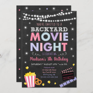 Invitación al cumpleaños de chicas en el patio tra