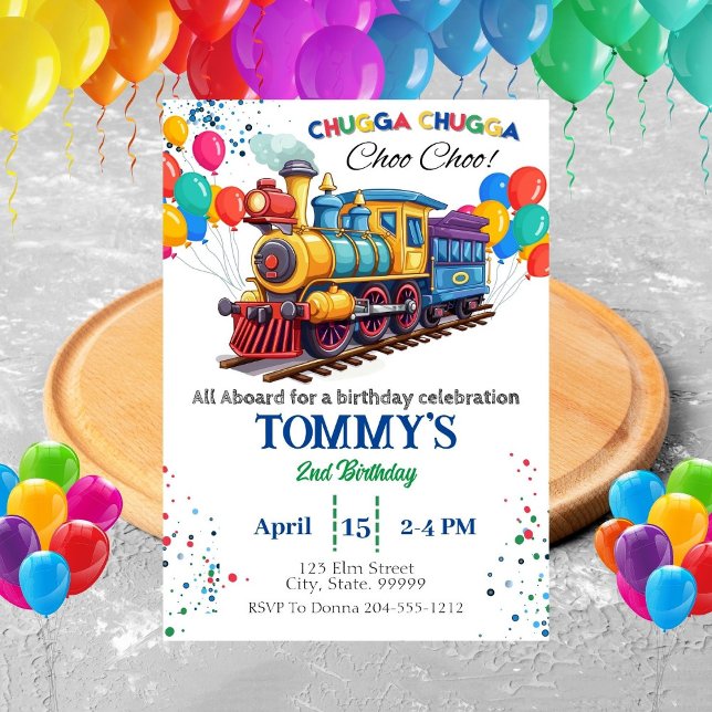 Invitación al cumpleaños de Choo Choo (Subido por el creador)