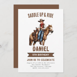 Invitación al cumpleaños de Cowboy