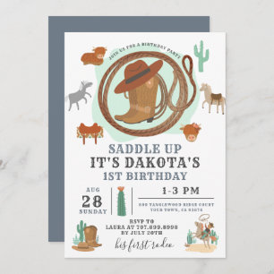 Invitación al cumpleaños de Cowboy