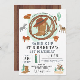 Invitación al cumpleaños de Cowboy