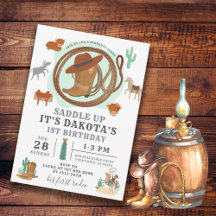 Invitación al cumpleaños de Cowboy