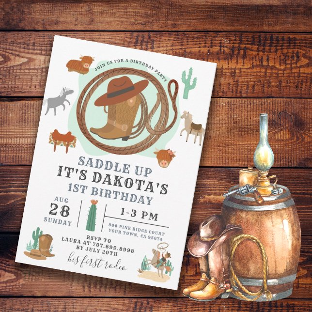 Invitación al cumpleaños de Cowboy (Subido por el creador)