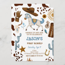 Invitación al cumpleaños de Cowboy