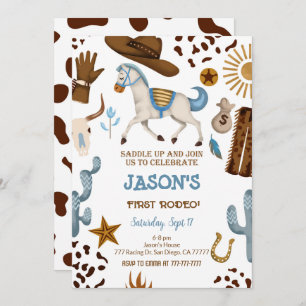 Invitación al cumpleaños de Cowboy