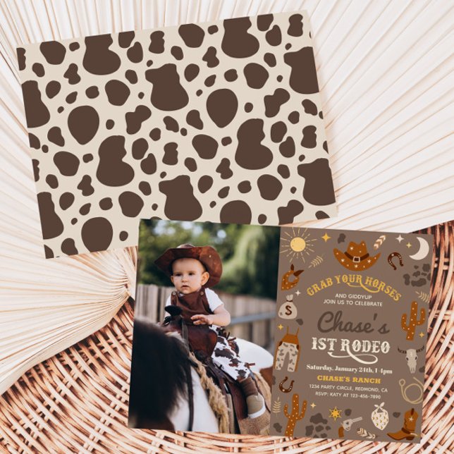 Invitación al cumpleaños de Cowboy | 1.ᵉʳ Rodeo In (Subido por el creador)