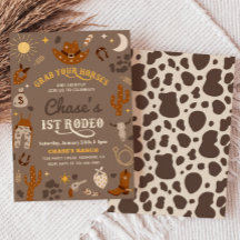 Invitación al cumpleaños de Cowboy | 1.ᵉʳ Rodeo In