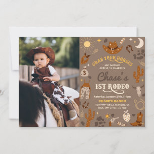 Invitación al cumpleaños de Cowboy   1.ᵉʳ Rodeo In