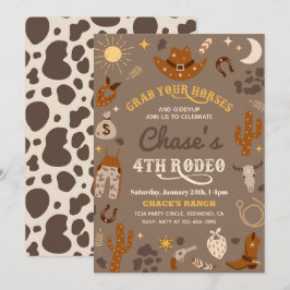 Invitación al cumpleaños de Cowboy | 4.º Rodeo Inv