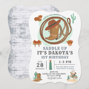 Invitación al cumpleaños de Cowboy Boy