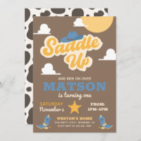 Invitación al cumpleaños de Cowboy | Invitación oc