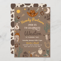 Invitación al cumpleaños de Cowboy | Invitación oc
