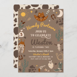 Invitación al cumpleaños de Cowboy | Invitación oc
