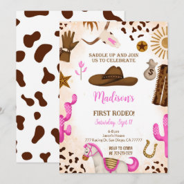 Invitación al cumpleaños de Cute Cowgirl