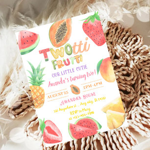 Invitación al cumpleaños de Cute Twotti Frutti