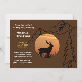 Invitación al cumpleaños de Deer Sunset