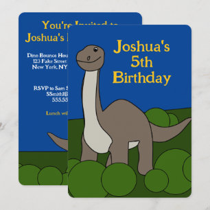 Invitación al cumpleaños de Dino