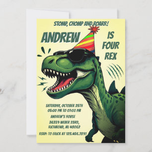 Invitación al cumpleaños de Dino Dinosaurio person