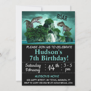 Invitación al cumpleaños de Dinosaur