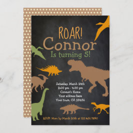 Invitación al cumpleaños de Dinosaur, Fiesta Roar