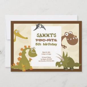 Invitación al cumpleaños de Dinosaur Land