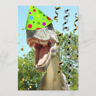 Invitación al cumpleaños de Dinosaur T-Rex