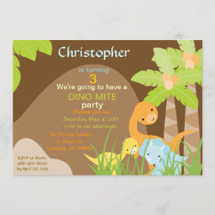 Invitación al cumpleaños de Dinosaurio