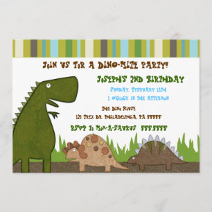 Invitación al cumpleaños de Dinosaurio