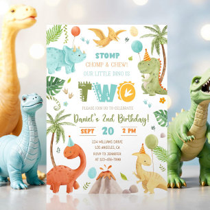 Invitación al cumpleaños de Dinosaurio, segundo di