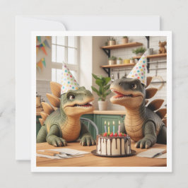 Invitación al cumpleaños de Dinosaurio, stegosauru