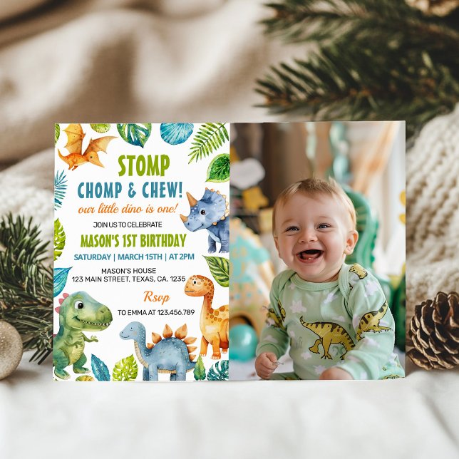 Invitación al cumpleaños de Dinosaurios Boy (Subido por el creador)