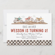 Invitación al cumpleaños de Dirt Bike