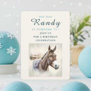Invitación al cumpleaños de Donkey vibes de invier
