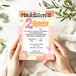 Invitación al cumpleaños de dos Chicas de Groovy